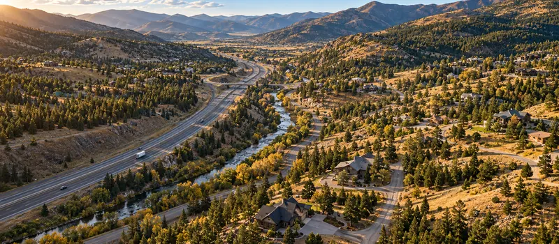 Aerial view of Montana City, MT