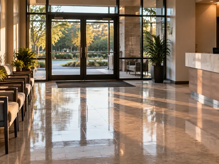 Helena Cleaning Services commercial job, aerial view